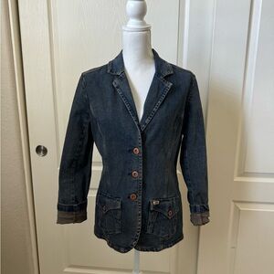 Levi's Strauss Classic Blue Denim Blazer Classic Tailored Fit